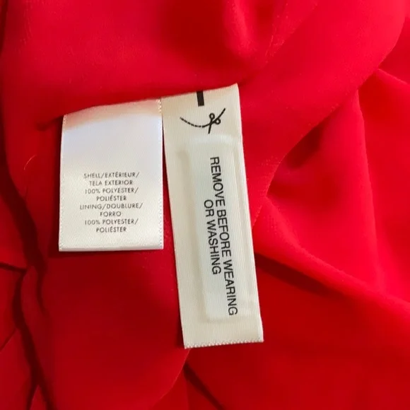 Ann Taylor Red Short Sleeve Pleaded Blouse - Picture 13 of 13